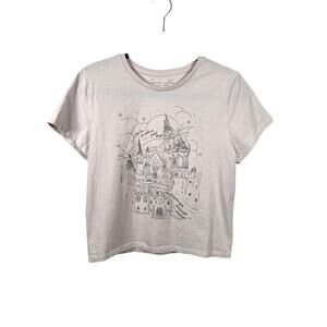 Taylor Swift Baby Tee Womens XXL Cream Speak Now Taylors Version Graphic Cotton